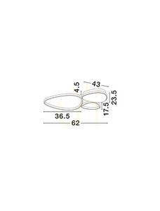 Bílé stropní LED svítidlo Luces Exclusivas ALONTRA LE45499, 62 cm, 3200 K small 3