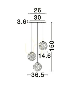 Závěsné svítidlo ALBORA Luces Exclusivas LE45742 5 Závěsné svítidlo ALBORA Luces Exclusivas LE45742 small 5