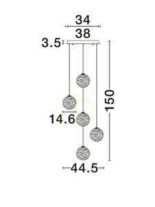 Závěsné svítidlo ALBORA Luces Exclusivas LE45744 small 4