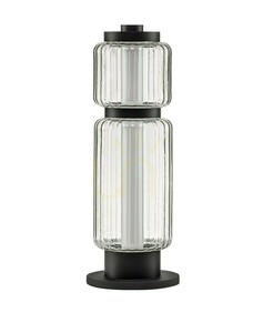 Stolní LED lampa ALQUERI černá s rýhovaným stínidlem, 39 cm, Luces Exclusivas LE45809 small 0