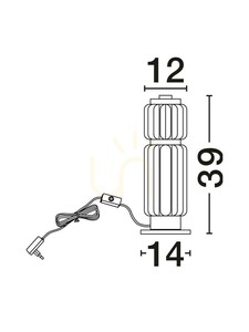 Stolní LED lampa ALQUERI černá s rýhovaným stínidlem, 39 cm, Luces Exclusivas LE45809 small 6