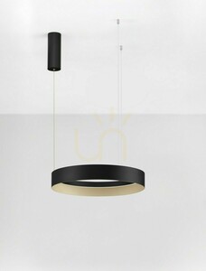 Černé závěsné LED svítidlo Luces Exclusivas ATECA LE45894 50 cm small 1