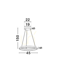 Závěsné LED svítidlo Luces Exclusivas AYLLON LE45897 černé 45 cm small 5