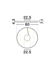 Bílé stropní LED svítidlo Luces Exclusivas AZKOIT LE45901 80 cm 64 W small 5