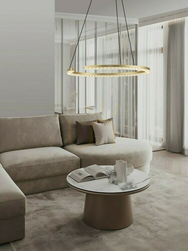 Kontrola Závěsné LED svítidlo Luces Exclusivas MAHON LE46100, zlaté, 65 cm, 3000 K