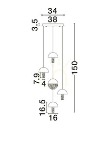 Závěsné svítidlo TARREGA Luces Exclusivas LE46172 5 Závěsné svítidlo TARREGA Luces Exclusivas LE46172 small 5