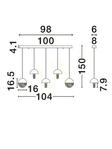 Závěsné svítidlo TARREGA Luces Exclusivas LE46174 1 Závěsné svítidlo TARREGA Luces Exclusivas LE46174 small 1