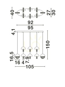 Závěsné svítidlo TARREGA Luces Exclusivas LE46178 2 Závěsné svítidlo TARREGA Luces Exclusivas LE46178 small 2