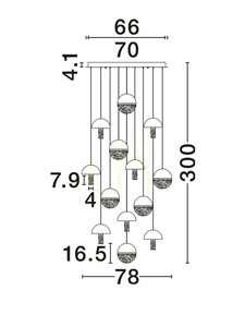 Závěsné svítidlo TARREGA Luces Exclusivas LE46189 3 Závěsné svítidlo TARREGA Luces Exclusivas LE46189 small 3