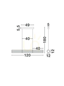 Závěsné svítidlo Luces Exclusivas TORREV LE46200 průhledné sklo mosaz LED 24 W 1320 lm 3000 K 120 cm small 5
