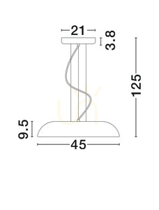 Závěsné LED svítidlo Luces Exclusivas VENCID LE46215, bílé, Ø 45 cm, 25 W, 1765 lm, 3000 K, stmívatelné TRIAC small 5