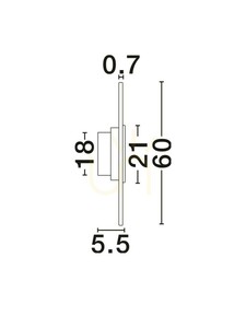 LED nástěnné svítidlo VILLAN Luces Exclusivas LE46230, 60 cm, bílé se zlatými detaily small 7