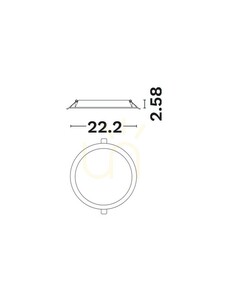 Vestavné LED svítidlo Luces Exclusivas ASTORGA LE62015, bílé, 24 W, 4000 K, Ø22,2 cm small 1