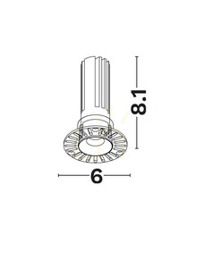 Zápustné svítidlo Luces Exclusivas CALATA LE62125 černé LED 5 W 6 cm small 2