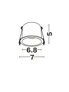 Vestavné svítidlo CASTAL LED 10 W ø6,8 cm, bílé se zlatým prstencem, Luces Exclusivas LE62270 small 1