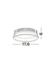 Zápustné LED svítidlo COCENT Luces Exclusivas LE62354 – bílé, 23 W, 4000 K small 1