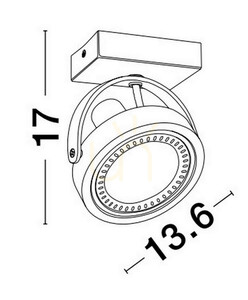 Stropní bodové svítidlo Luces Exclusivas ACASICO LE61629, černé, 1×AR111 small 1