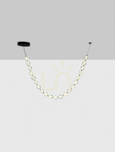 Kontrola Závěsné svítidlo Luces Exclusivas CHEPEN LE44424, girlanda 280 cm, LED 91 W 3000 K, 6659 lm, akryl a černý kov
