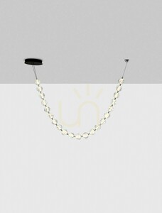 Závěsné svítidlo Luces Exclusivas CHEPEN LE44424, girlanda 280 cm, LED 91 W 3000 K, 6659 lm, akryl a černý kov small 1