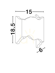 Sádrové nástěnné svítidlo Luces Exclusivas QUIME LE44712, 25,5 x 18,5 cm, LED 6 W 354 lm 3000K, bílé small 3