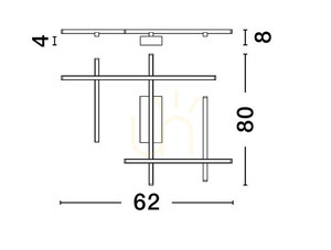 Bílé stropní svítidlo LED TUMBES Luces Exclusivas LE44476, 80 × 62 cm, 3000 K small 3