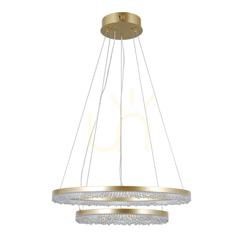 Kontrola Závěsné LED svítidlo Italux Barlo zlaté 60 cm PND-34526-2L-GD