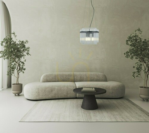 Kontrola Závěsná lampa Italux Bonte černá s čirým sklem 3xE14 PND-40929-3A-BK