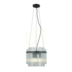 Závěsná lampa Italux Bonte černá s čirým sklem 3xE14 PND-40929-3A-BK small 2