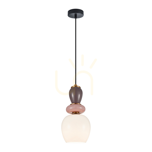 Kontrola Závěsné svítidlo Italux Martelo E27 zlaté sklo PND-36545-1C-GD-WH