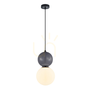 Závěsné svítidlo Italux Mastal černé a tmavě šedé E27 20 cm PND-36603-1L-BK-GR small 0