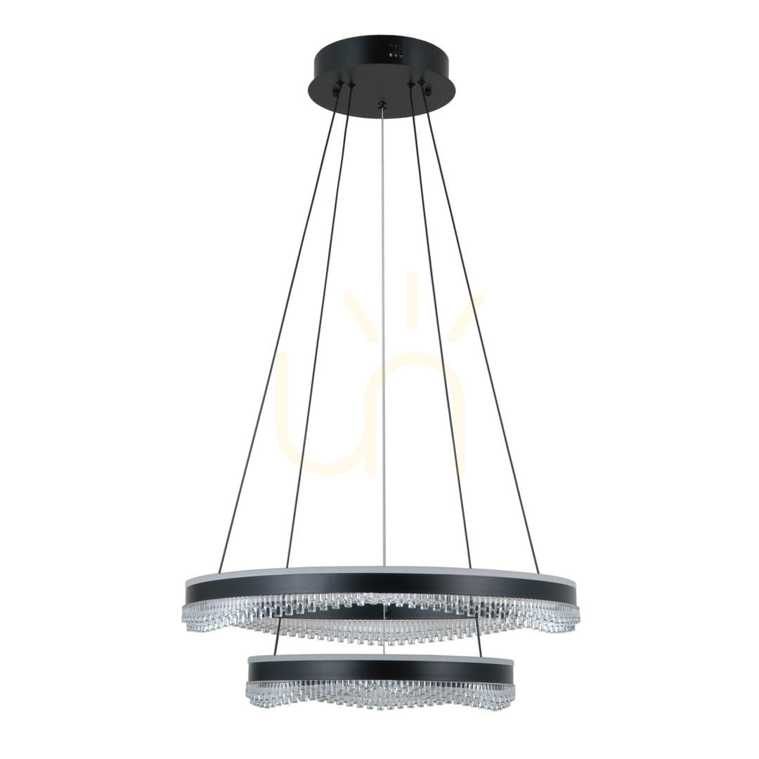 Kontrola Závěsná LED lampa Italux Morte černá 60 cm PND-34535-2L-BK Závěsná LED lampa Italux Morte černá 60 cm PND-34535-2L-BK