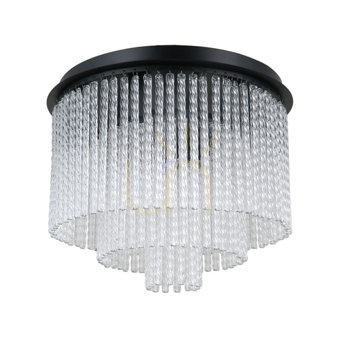 Kontrola Plafon Italux Naute 7x E14 černý sklo 38 cm PLF-40931-7A-BK