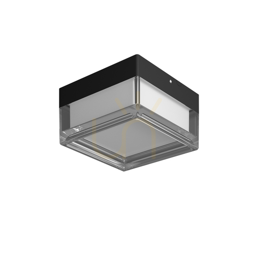 Kontrola Plafón Italux Nefis LED černý IP65 9W 960 lm 2800K/4000K/6000K PLF-53628-BK