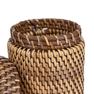 Ratanová dóza BAZAR BIZAR The Rattan Canister přírodní hnědá BAGE038NBr small 6