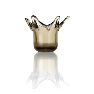 Svícen Crown kouřový 13 cm small 2