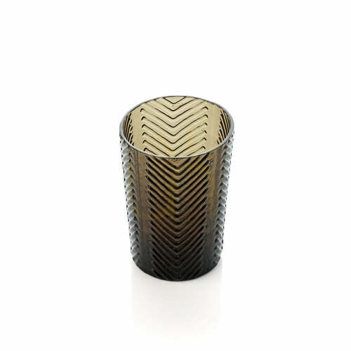 Kontrola Sklenice Herringbone Smoke 6x6x10 cm