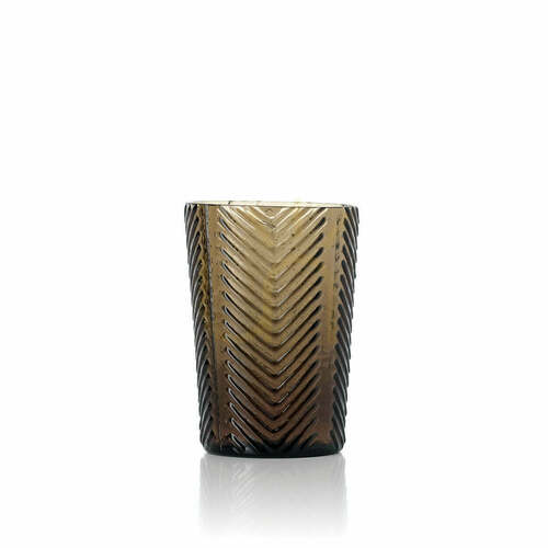 Kontrola Sklenice Herringbone Smoke 6x6x10 cm