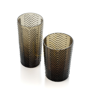 Sklenice Herringbone Highball kouřová 17,5 cm small 2