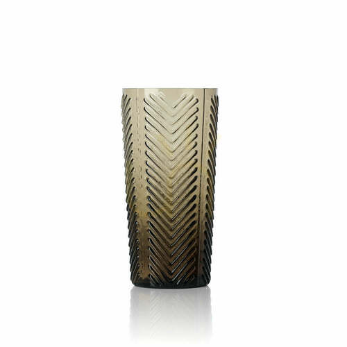 Kontrola Kouřová sklenice highball Bazar Bizar Herringbone Smoke 310 ml