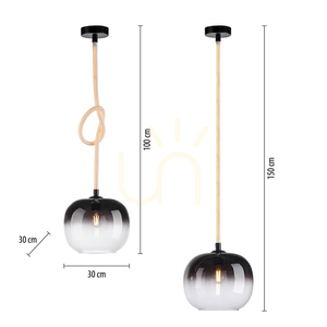 Závěsné svítidlo LUMA 2410-18 Black 1xLED small 8