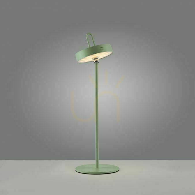 Zobrazit Akumulátorová stolní lampa Paul Neuhaus / JUST LIGHT Amag 19310-43, šalvějově zelená Akumulátorová stolní lampa Paul Neuhaus / JUST LIGHT Amag 19310-43, šalvějově zelená