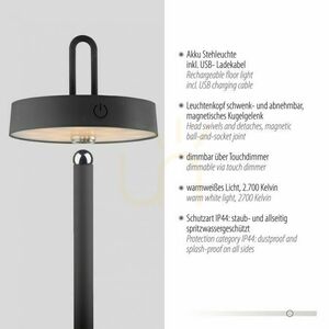 Zahradní lampa AMAG 19311-18 černá 1xLED small 6
