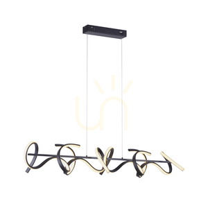 Závěsné svítidlo CURLS JUST LIGHT černé LED 45W 3300lm 3000K Simply Dim 99 cm 19033-18 small 6