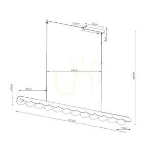 BISCUIT 130 modrá LED 3000K závěsná lampa small 9