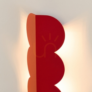 Nástěnná lampa BISCUIT červená small 3