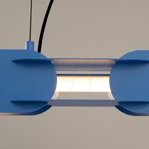CHAIN 91 modrá LED závěsná lampa 3000K small 3