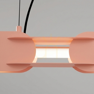 CHAIN 91 broskvová LED závěsná lampa 4000K small 3