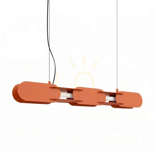 Kontrola CHAIN 91 okrově červená LED závěsná lampa 4000K