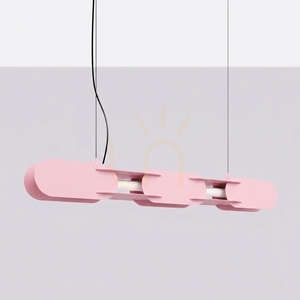 CHAIN 91 růžová závěsná lampa LED 4000K small 1
