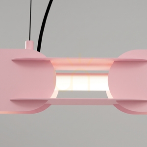 CHAIN 91 růžová závěsná lampa LED 4000K small 3